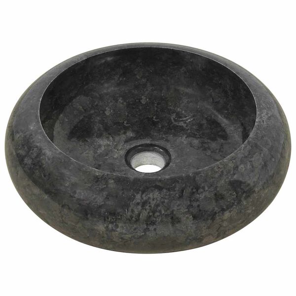 vidaXL Vask 40x12 cm marmor svart