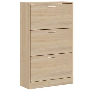 vidaXL Skoskap sonoma eik 63x24x103 cm konstruert tre