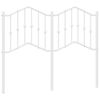 vidaXL Utskiftbar sengegavl i metall hvit 120 cm