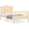 vidaXL Sengeramme med hodegavl 100x200 cm heltre
