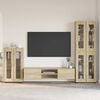 vidaXL TV-benksett med skuff med hylle Sonoma eik Konstruert tre