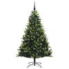 vidaXL Kunstig leddet juletre med 300 LED-lamper gr&oslash;nn 180 cm