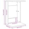 vidaXL Sidetabell Svart Eik 40 x 38 x 62,5 cm Konstruert tre