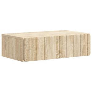 vidaXL Vegghengt Sidebord Sonoma eik 59 x 34,5 x 17 cm Konstruert tre