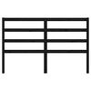 vidaXL Sengegavl svart 126x4x100 cm heltre furu
