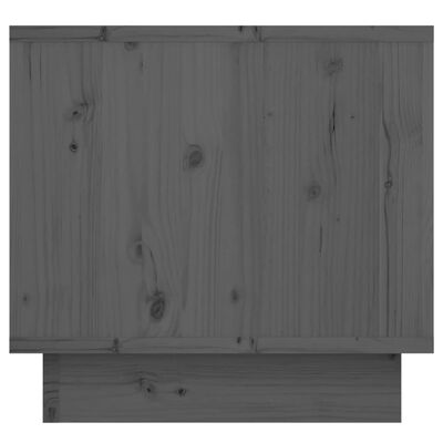vidaXL Nattbord grå 35x34x32 cm heltre furu