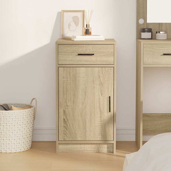 vidaXL Serviesskap Sonoma eik 40 x 40,5 x 75 cm Konstruert tre