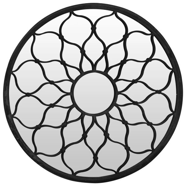 vidaXL Hagespeil svart 40x3 cm for utendørs bruk jern