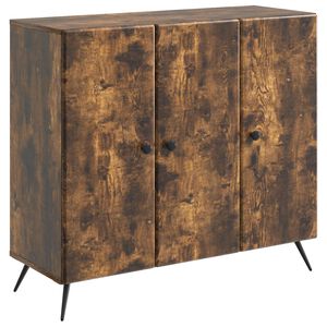 vidaXL Serviesskap R&oslash;kt Eik 89 x 34,5 x 80 cm Konstruert tre