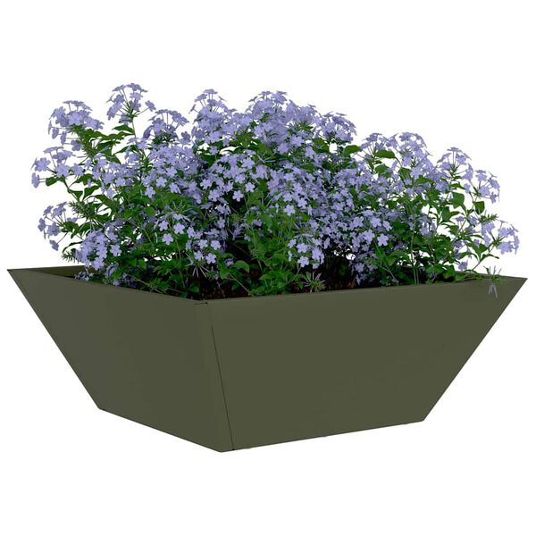 vidaXL Hageblomsterpotte 5 pcs Olivengr&oslash;nn 40 x 40 x 15 cm