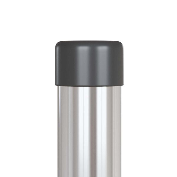 vidaXL Gjerdep&aring;le 2 pcs s&oslash;lv 110 cm Pulverlakkert st&aring;l