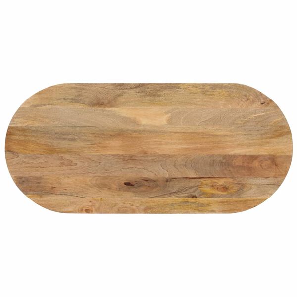 vidaXL Bordplate 140x50x2,5 cm oval heltre mango
