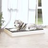 vidaXL Hundeseng hvit 101,5x74x9 cm heltre furu