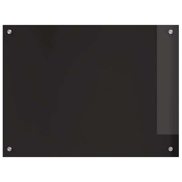 vidaXL Kjøkkenbakplate 2 pcs Svart 80 x 60 cm herdet glass