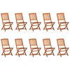 vidaXL Hagespisegruppe 11 deler 280x90x75 cm heltre akasie