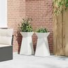 vidaXL Søyleplanter 2 pcs Hvit 35 x 35 x 73 cm