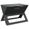 vidaXL Utend&oslash;rs grill 46 x 31 x 31 cm St&aring;l Svart