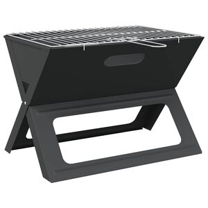 vidaXL Utend&oslash;rs grill 46 x 31 x 31 cm St&aring;l Svart