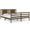 vidaXL Sengeramme honningbrun heltre furu 135x190 cm Double