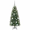 vidaXL Kunstig juletre med 150 LED med stativ gr&oslash;nn 120 cm PE og PVC