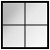 vidaXL Veggspeil svart 40x40 cm metall