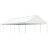vidaXL Paviljong med tak hvit 13,38x5,88x3,75 m polyetylen