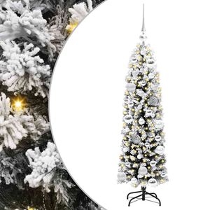 vidaXL Kunstig juletre med 150 LED gr&oslash;nn 120 cm PVC og st&aring;l og plast