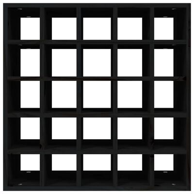 vidaXL Vinhylle svart 56x25x56 cm heltre furu