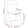 vidaXL Sammenleggbart stol 2 pcs Svart 48 x 44 x 78 cm Fl&oslash;yel