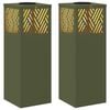 vidaXL Solenergi LED stibelys 2 stk. Varmhvit 18 x 18 x 50 cm