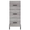 vidaXL Highboard gr&aring; sonoma 34,5x34x180 cm konstruert tre