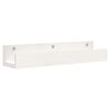 vidaXL Vegghyller 2 stk hvit 50x12x9 cm heltre furu