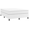 vidaXL Boxspring-sengeramme hvit 135x190 cm Double kunstskinn