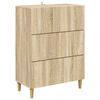 vidaXL Skuffeskap Sonoma eik 66 x 34,5 x 90 cm Konstruert tre