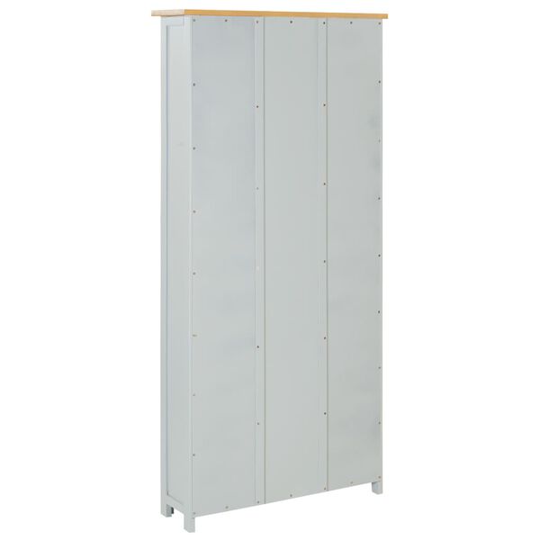 vidaXL Bokhylle 6 etasjer 80x22,5x170 cm heltre eik