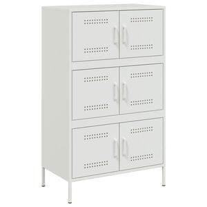 vidaXL Highboard hvit 68x39x113 cm st&aring;l