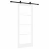 vidaXL Skyved&oslash;r ORKDAL Hvit 83 x 202 cm Massivt furutre og glass