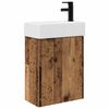 vidaXL Badev&aelig;relses enhet med kran Gammelt tre 45,5 x 22,5 x 84 cm