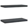 vidaXL Vegghyller 2 stk 50x23,5 cm svart rustfritt st&aring;l
