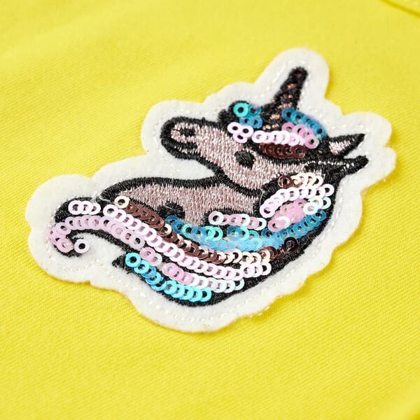 T-skjorte for barn knallgul 116