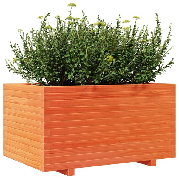 vidaXL Plantekasse voksbrun 90x60x49,5 cm heltre furu