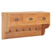 vidaXL Veggmontert garderobepanel 80x25x45 cm heltre teak