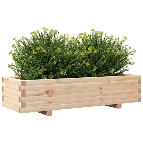 vidaXL Plantekasse 110x40x26,5 cm heltre furu
