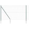 vidaXL Euro-gjerde med pigger 10 x 1,5 m PVC-belagt st&aring;l Gr&oslash;nn Mesh