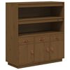 vidaXL Highboard honningbrun 100x40x108,5 cm heltre furu