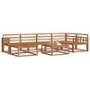 vidaXL Utend&oslash;rs sofa-sett 7 pcs Naturlig Solid akasietre
