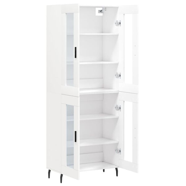 vidaXL Highboard hvit 69,5x34x180 cm konstruert tre