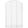 vidaXL Gabionkurv buet 150x30x220/240 cm galvanisert jern