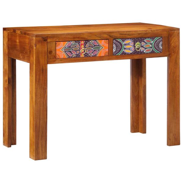 vidaXL Skrivebord med skuff Brun 100 x 50 x 75 cm Massivt akasietre