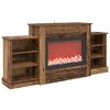 vidaXL Elektrisk peis Gammelt tre 140 x 30 x 67 cm Konstruert tre